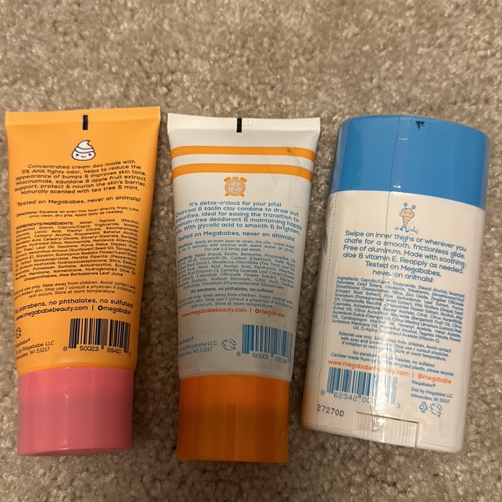 Megababe beauty lot deodorant underarm mask and anti friction stick - Picture 2 of 2